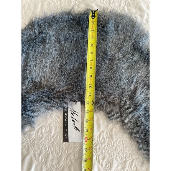 RANDOLPH DUKE The Look Faux Fur Removable Stole Collar, Silver & White - Picture 11 of 14